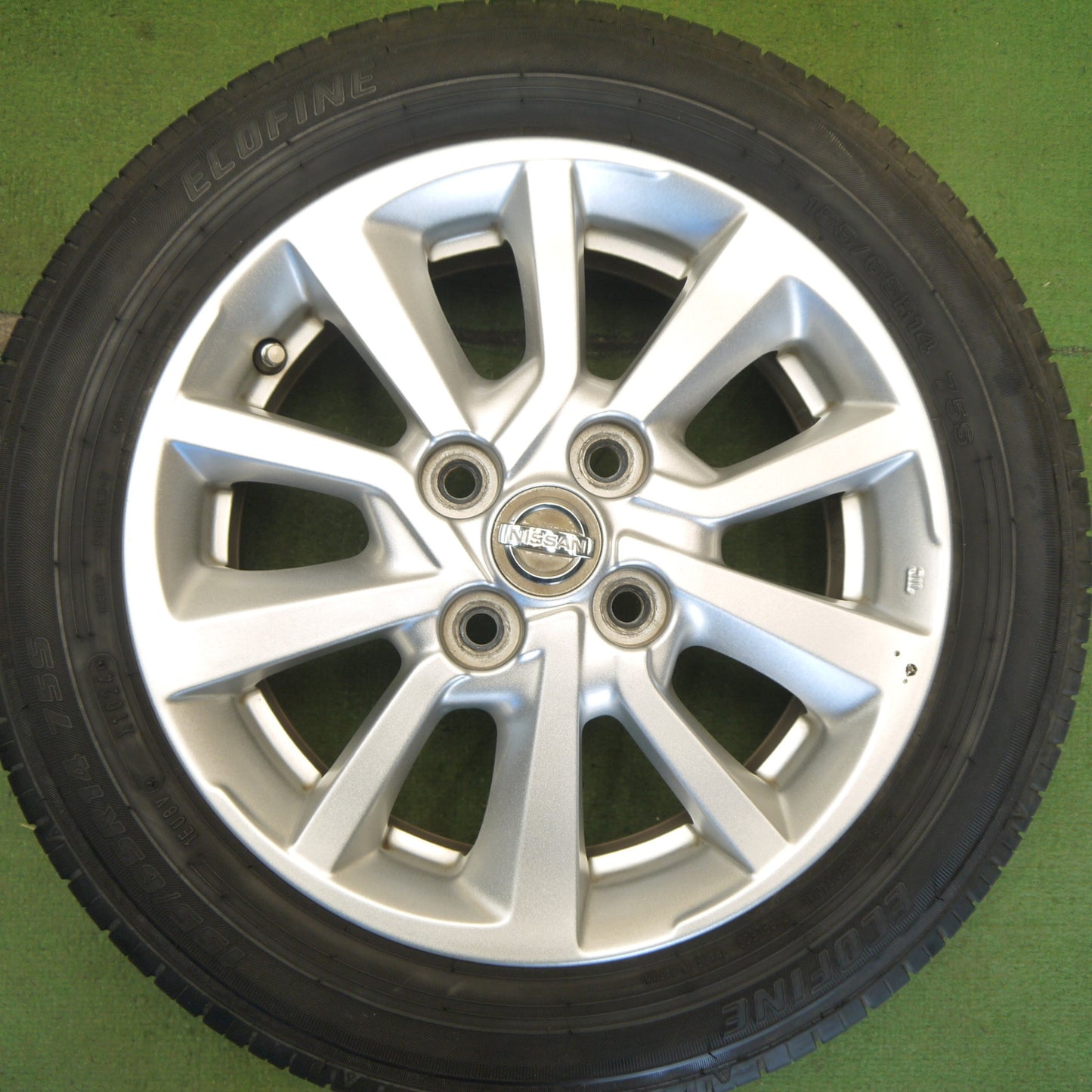 バリ溝！24年！キレイ！9分◎日産 デイズ ルークス 純正 155/65R14 ECOFINE エコファイン 14インチ PCD100/4H◎6071705Hノ