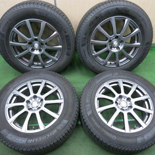 バリ溝！キレイ！9分★スタッドレス 225/65R17 ミシュラン X-ICE3+ B-win 17インチ PCD114.3/5H★4042102NJス