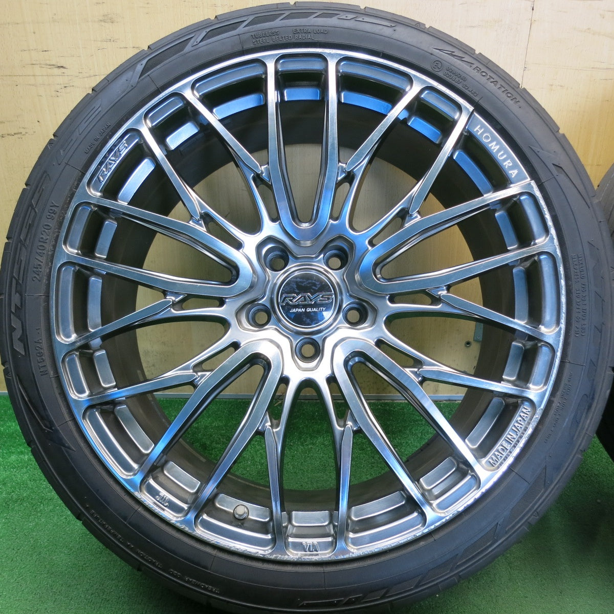 バリ溝！24年！9.5分◎RAYS HOMURA 2X10BD 245/40R20 ニットー NT555 G2 レイズ ホムラ 2×10BD 20インチ PCD114.3/5H◎6081305HAノ