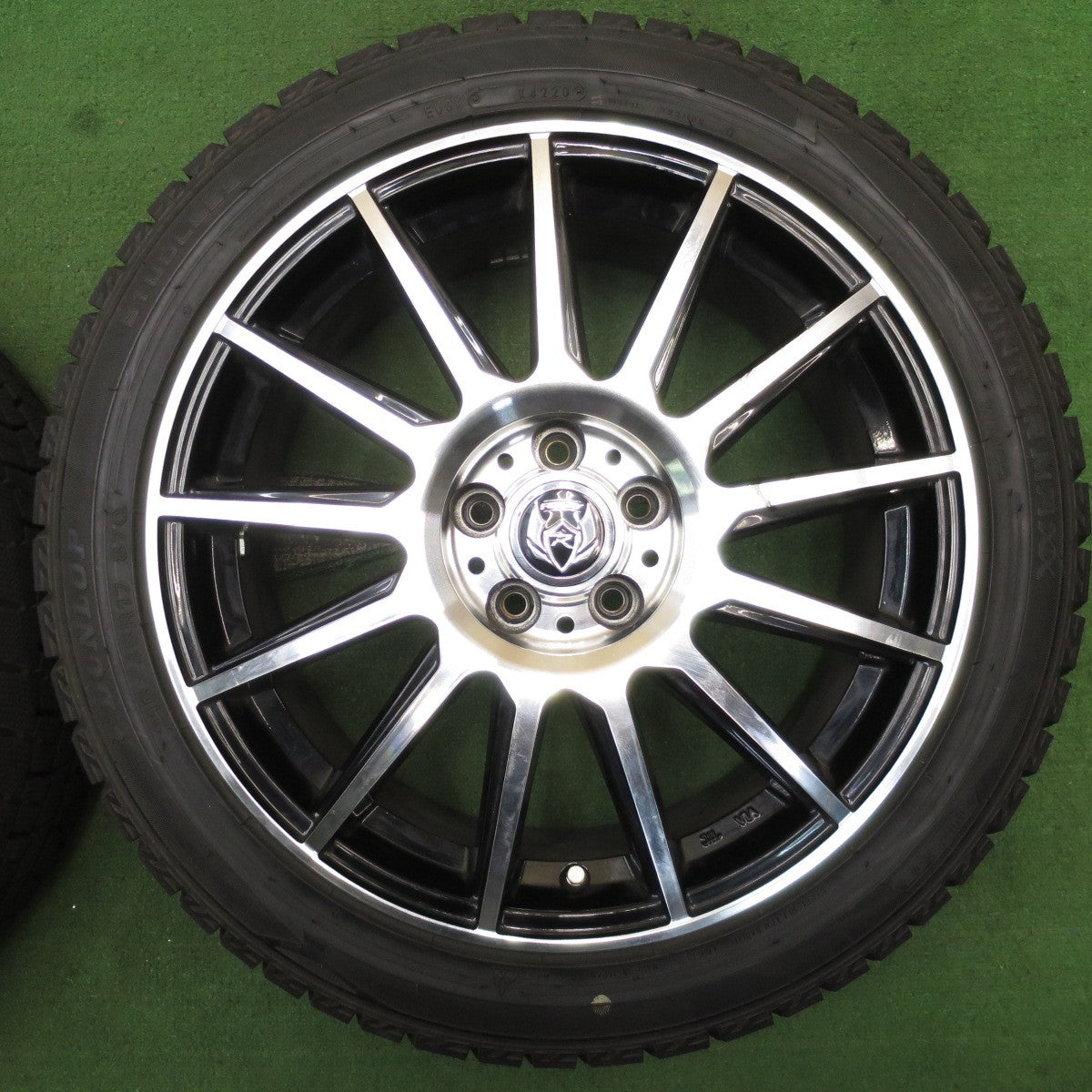 バリ溝！9.5分以上★86 BRZ 等 215/45R17 スタッドレス ダンロップ ウインターマックス WM02 RiZLEY ライツレー 17インチ PCD100/5H★5053012NJス