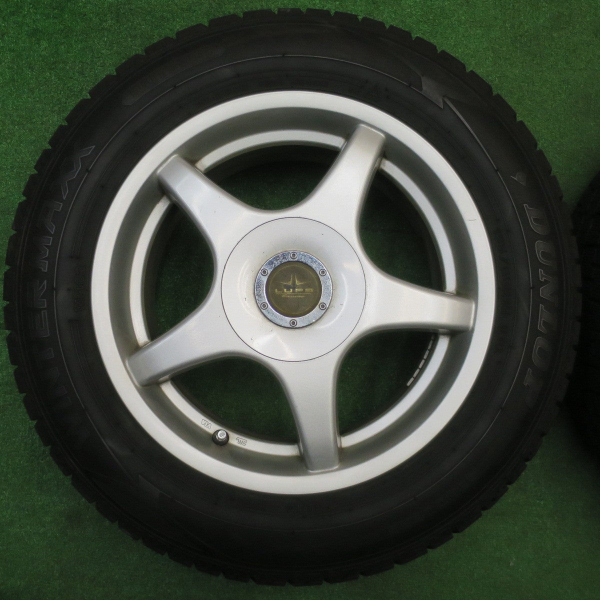 バリ溝！21年！9分★スタッドレス 195/65R15 ダンロップ ウインターマックス WM02 LUPS 社外 アルミ 15インチ PCD114.3/4H 5H マルチ★5110401NJス
