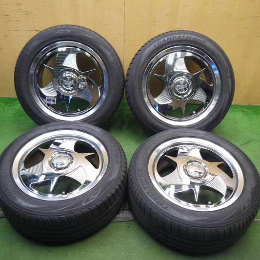 激レア！希少！付属付き！バリ溝！22年！キレイ！9.5分★WORK TEQUILA 205/55R16 トーヨー トランパス MP7 ワーク テキーラ PCD114.3/4H 5H マルチ★5081804Hノ