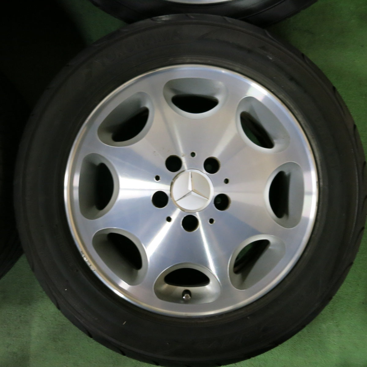 [送料無料] バリ溝！9分★ベンツ R129 SLクラス 純正 225/55R16 コンチネンタル コンチプレミアムコンタクト2 ヨコハマ DNA S.drive 16インチ PCD112/5H★4111207SYノ