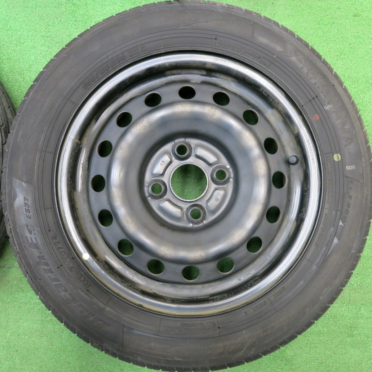 4本価格！24年★165/65R14 ヨコハマ BluEarth-ES ES32 スチール ホイール ブルーアース 14インチ PCD100/4H★6022614HAノ
