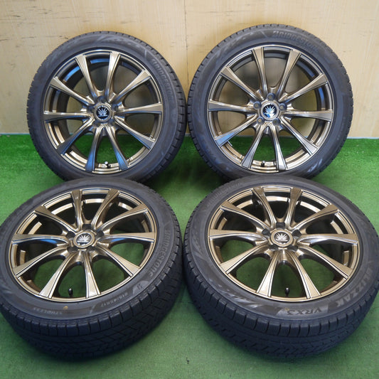 バリ溝！24年！キレイ！ほぼ10分★86 BRZ 等 Lehrmeister アマルフィV Jr 215/45R17 スタッドレス ブリヂストン ブリザック VRX3 レアマイスター 17インチ PCD100/5H★6041407Hス