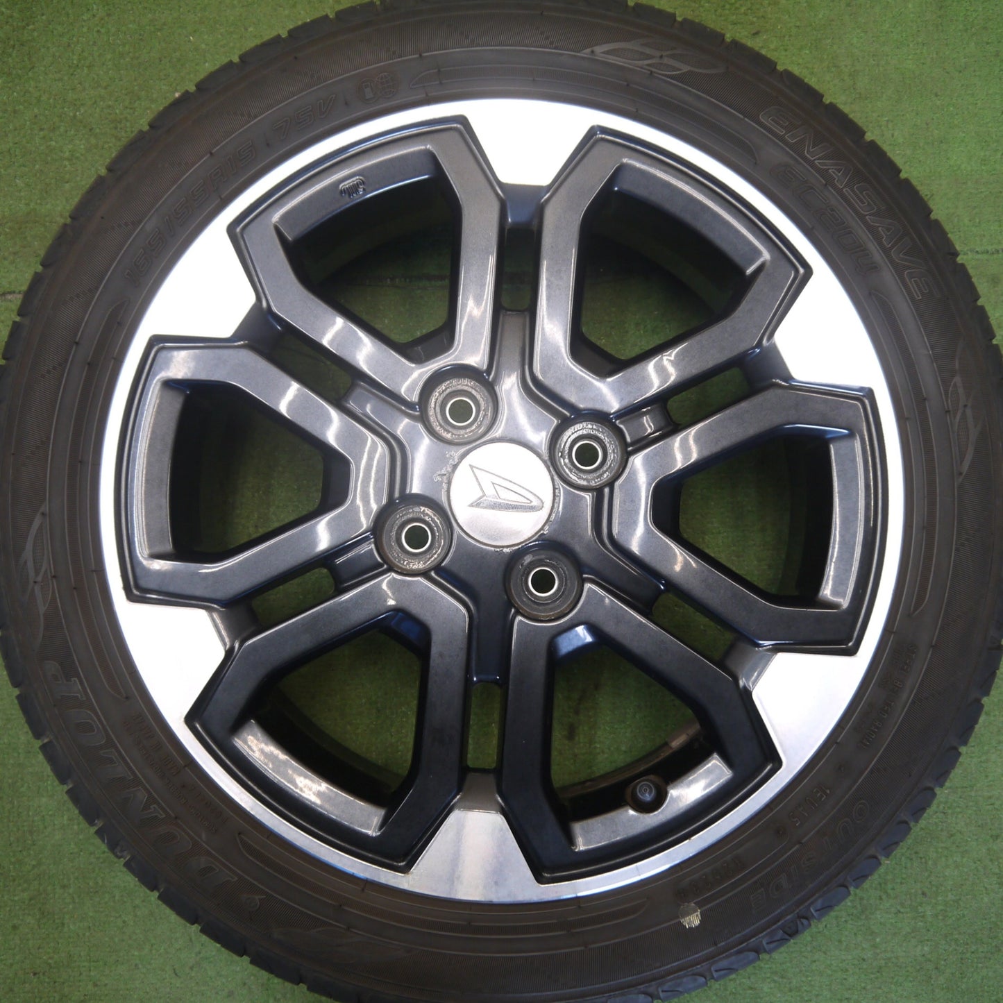 バリ溝！23年！8.5分★ダイハツ ウェイク 純正 165/55R15 ダンロップ エナセーブ EC204 15インチ PCD100/4H★6060504Hノ