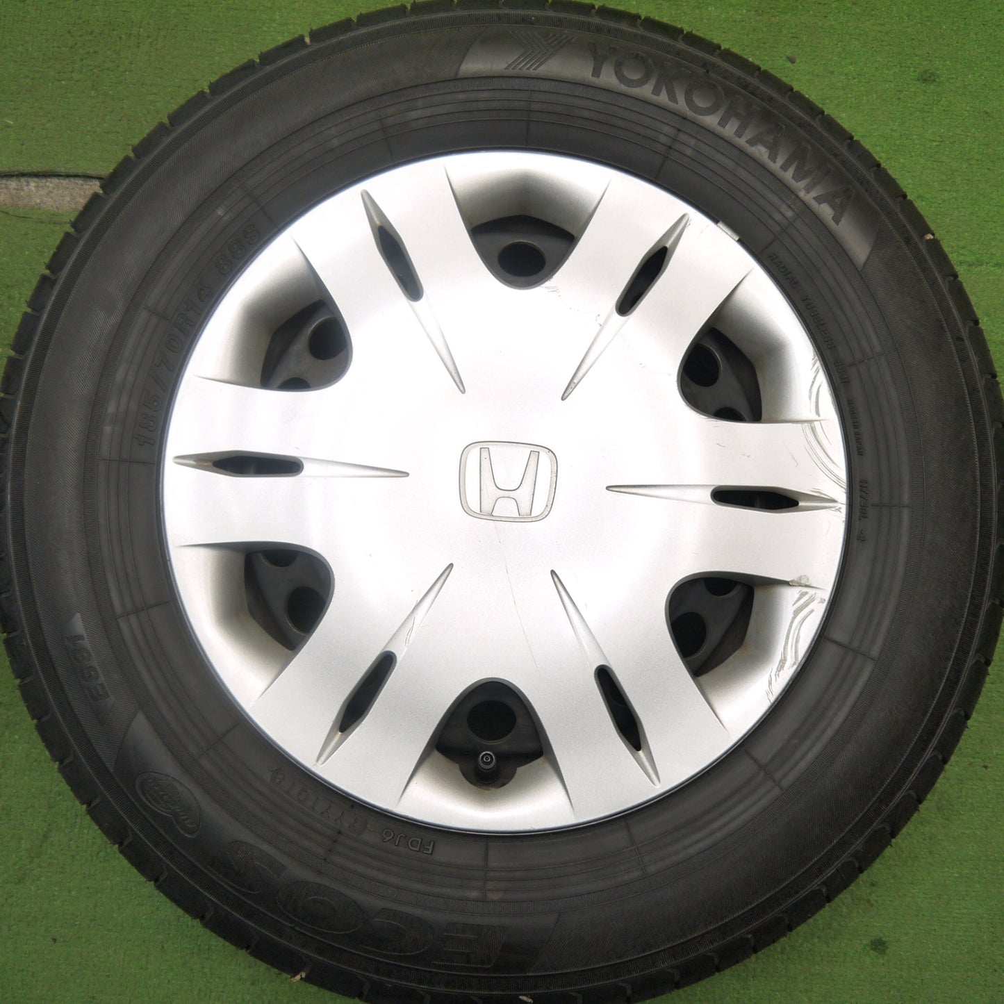 4本価格★ホンダ フリード 純正 スチール 185/70R14 エコファイン ヨコハマ エコス ES31 14インチ PCD100/4H★5051402Hノ