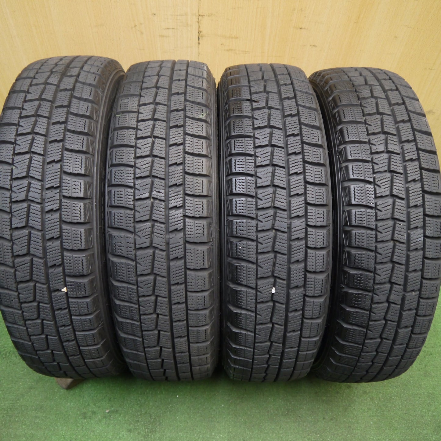 バリ溝！9.5分★スタッドレス 155/65R14 ダンロップ ウインターマックス WM01 SMACK ENKEI スマック エンケイ 14インチ PCD100/4H★5070703Hス