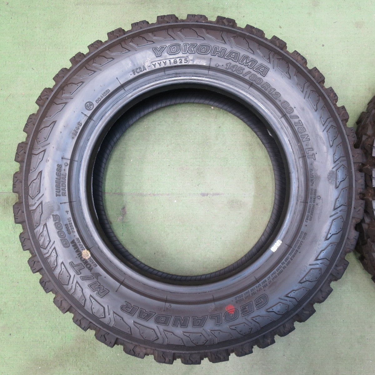 バリ溝！25年！9.5分以上★145/80R12 80/78N ヨコハマ ジオランダー M/T G003 タイヤ 12インチ ハイゼット キャリイ N-VAN エブリイ 等★6032704イノタ