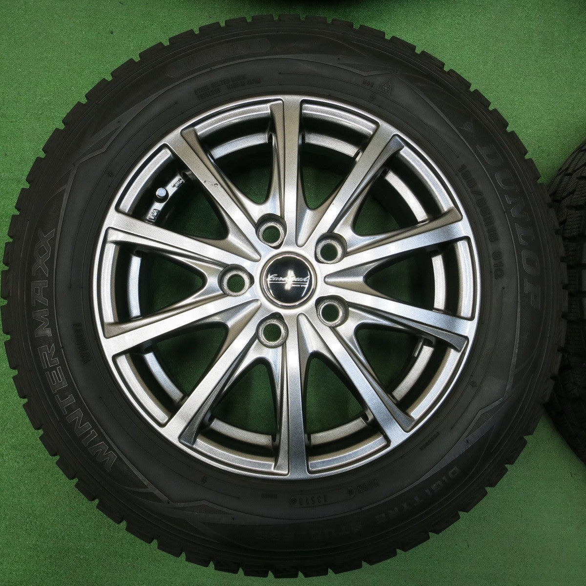 *送料無料* バリ溝！9分★スタッドレス 195/65R15 ダンロップ ウインターマックス WM01 EuroSpeed MANARAY SPORT PCD114.3/5H★4040615イス