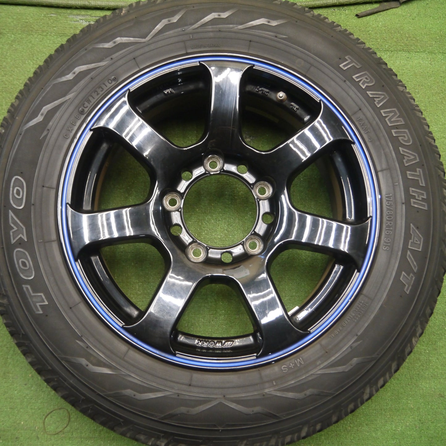 *送料無料* キレイ★ジムニー等 WORK CRAG ST7 175/80R16 トーヨー トランパス A/T ワーク 16インチ PCD139.7/5H★4040111Hノ
