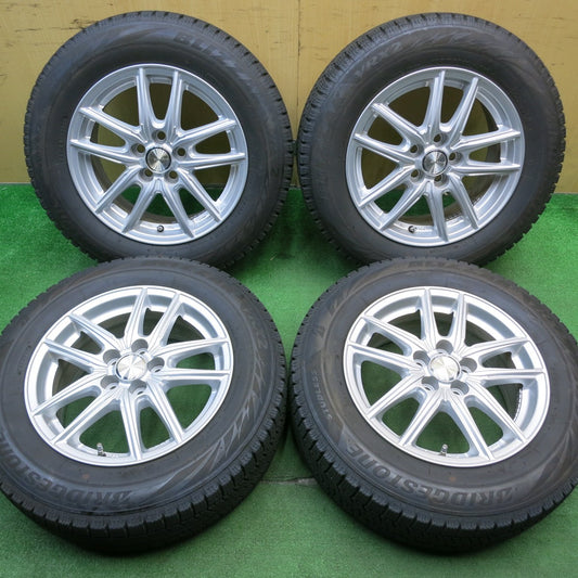 バリ溝！キレイ！9分★プリウス 等 195/65R15 スタッドレス ブリヂストン ブリザック VRX2 ECO FORME エコフォルム 15インチ PCD100/5H★5042102NJス