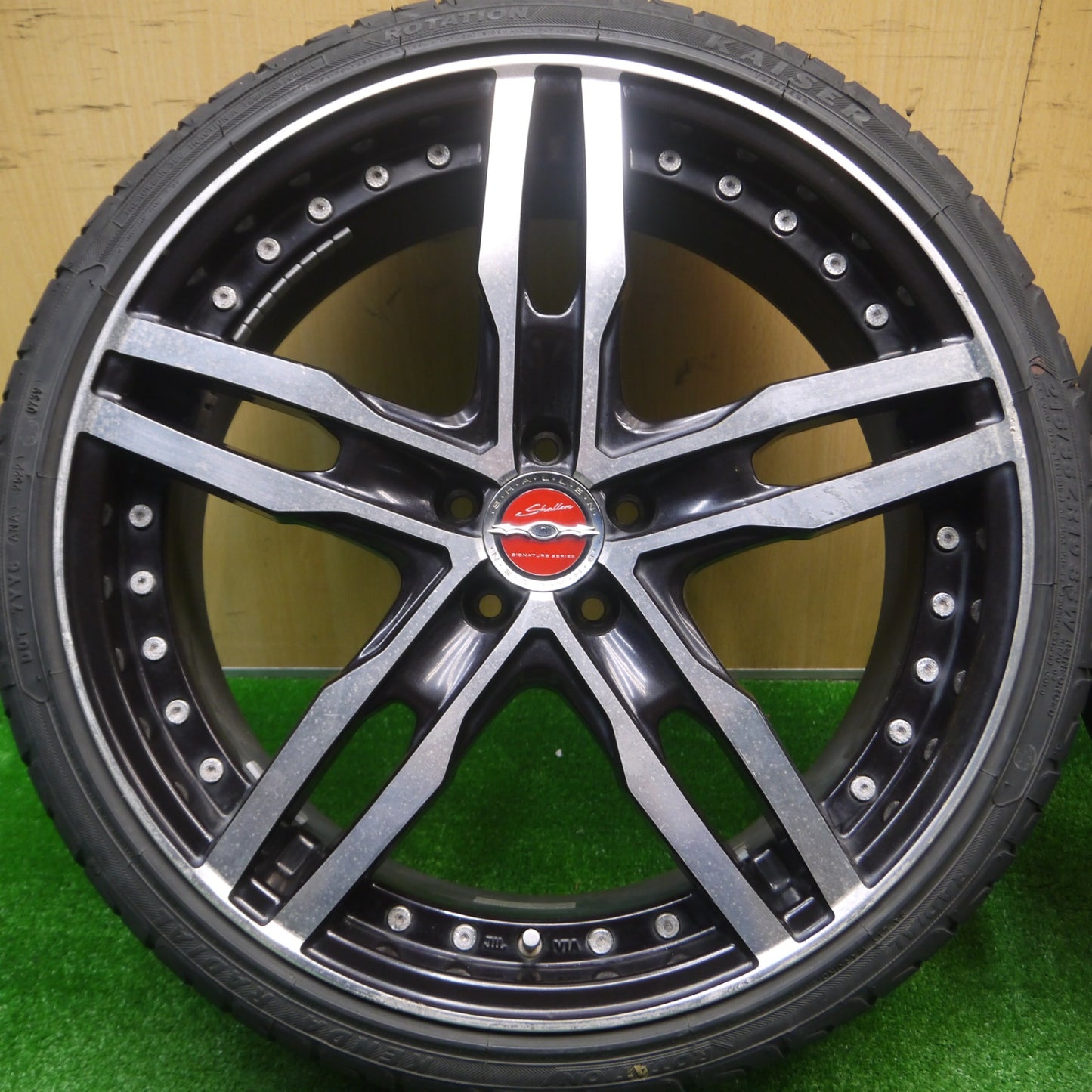 [送料無料] バリ溝！23年！8.5分★プリウス等 AME SHALLEN XF-55 215/35R19 ケンダ カイザー ジーテックス HP2000 vfm シャレン PCD100/5H★4091801Hノ