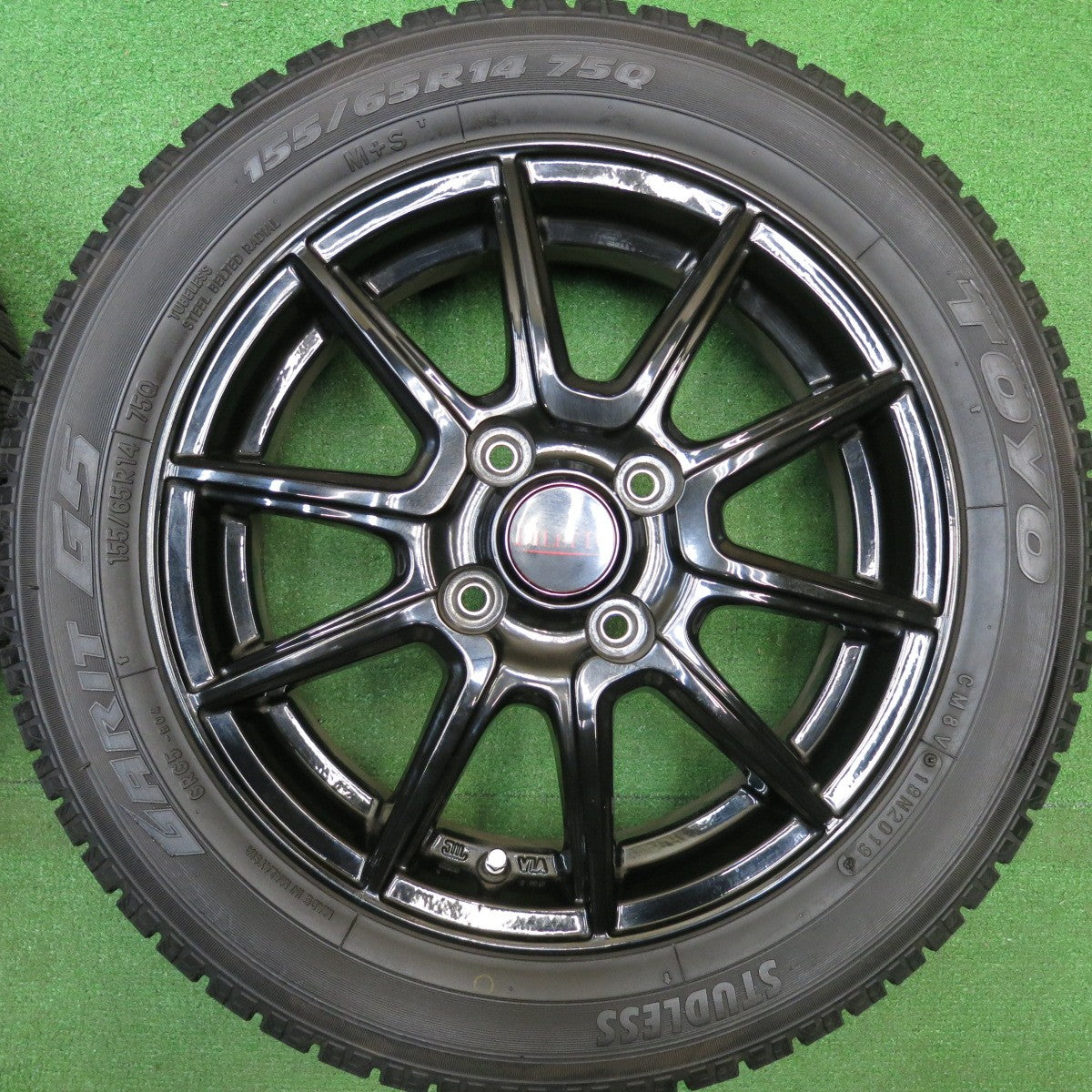 バリ溝！キレイ！9.5分以上★スタッドレス 155/65R14 トーヨー ガリット G5 DILETTO S52 ディレット 14インチ PCD100/4H★5123110HAス