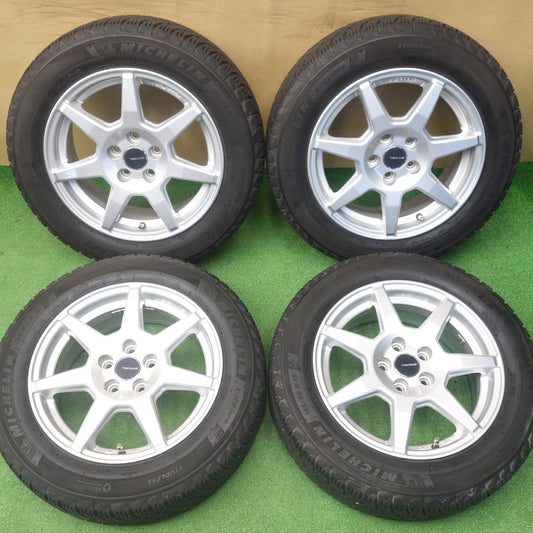 バリ溝！キレイ！8.5分★ワーゲン 等 TECMAG Type 207R 185/60R15 スタッドレス ミシュラン X-ICE SNOW テクマグ タイプ 207R 15インチ PCD100/5H★6040603KTス