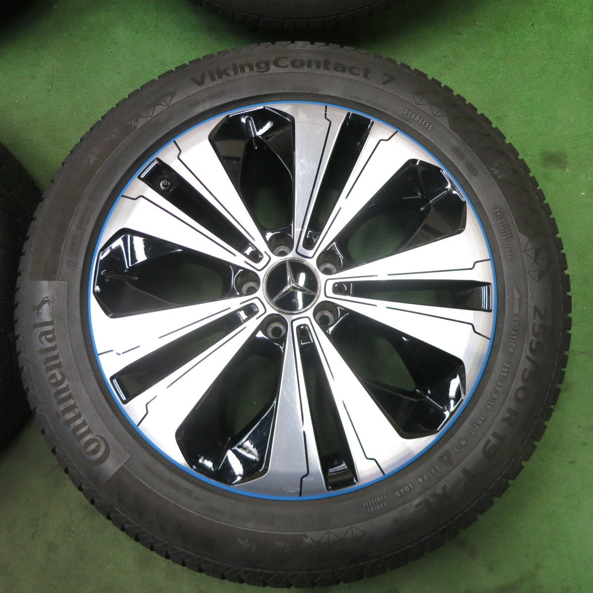 希少！キレイ！22年★ベンツ N293 EQC 純正 235/55R19 255/50R19 スタッドレス コンチネンタル バイキングコンタクト7 19インチ PCD112/5H★6011203ナス