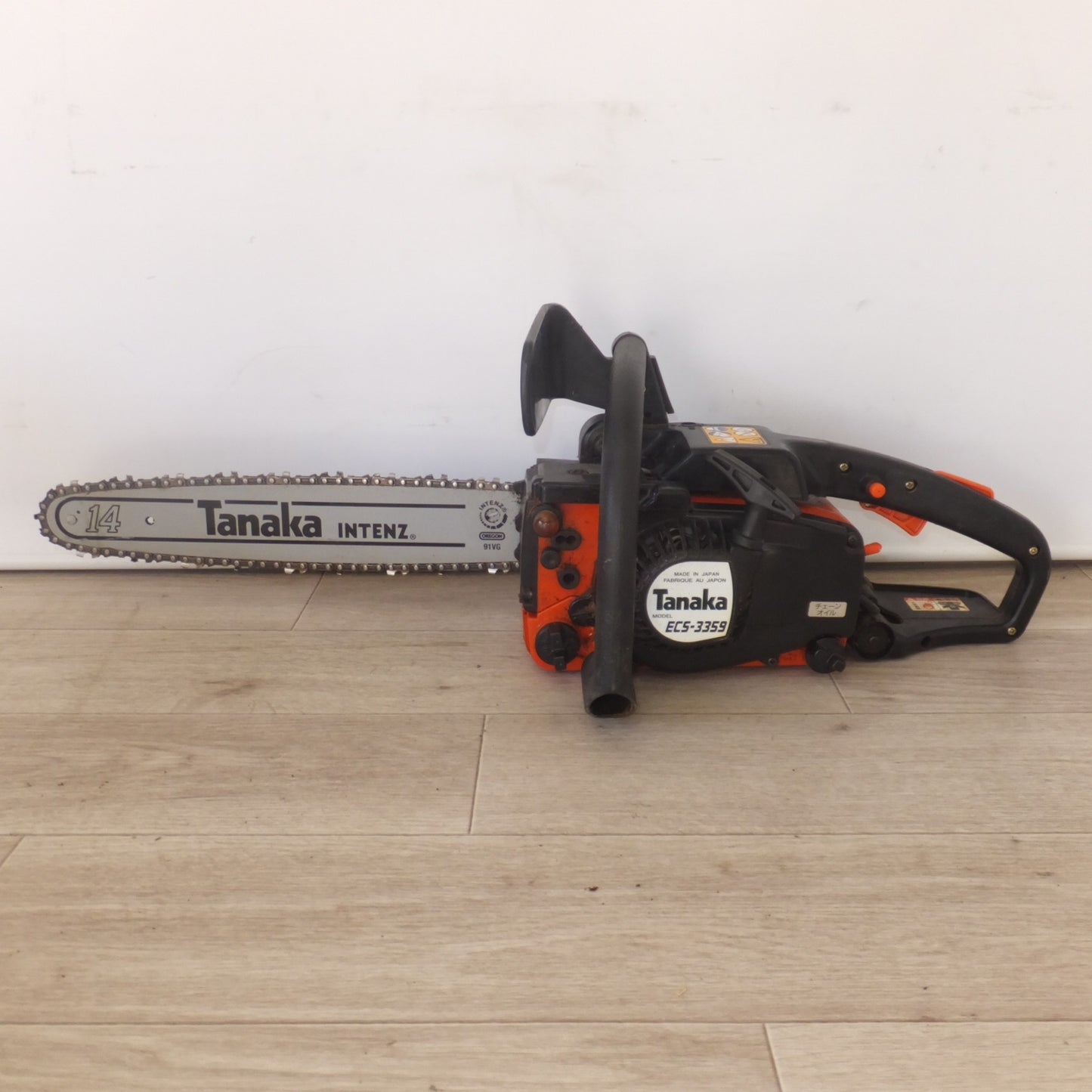 [送料無料] ジャンク★タナカ tanaka エンジンチェーンソー ECS-3359　チェン 91PX-52E　3軸合成値 9.3m/s2★