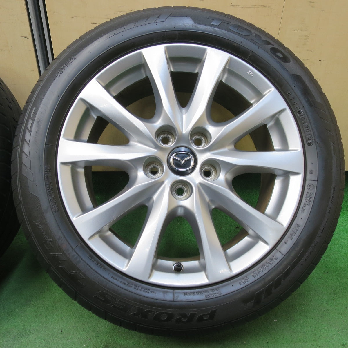 [送料無料] キレイ★マツダ アテンザ 純正 225/55R17 ブリヂストン トランザ T001 トーヨー プロクセス T1 sport 17インチ PCD114.3/5H★5022603イノ