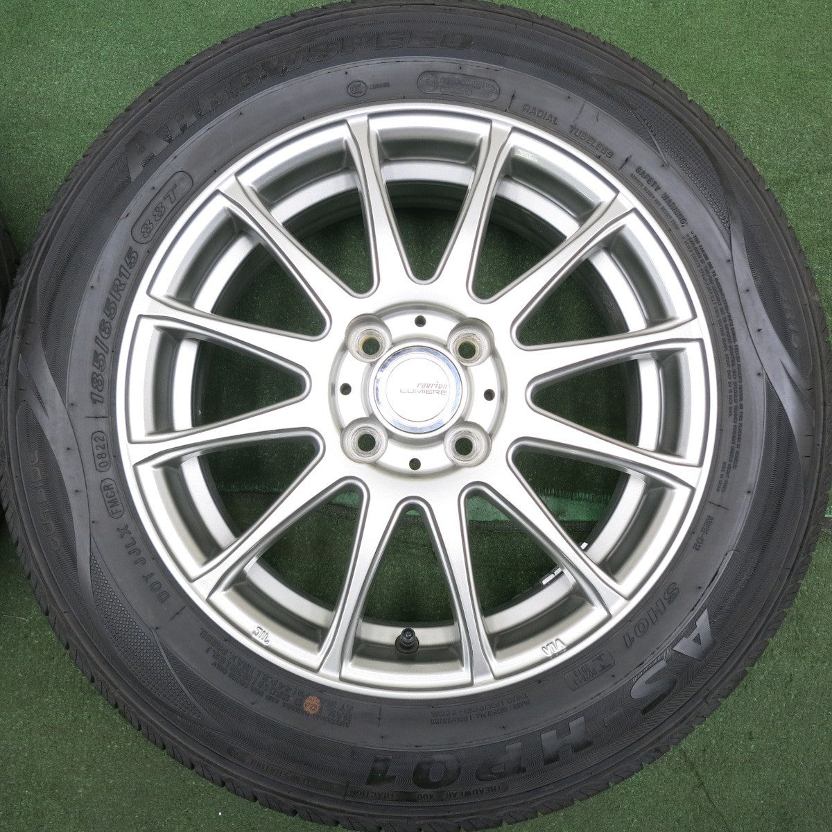 *送料無料* バリ溝！22年！9.5分★185/65R15 ARROWSPEED AS-HP01 ravrion LUMIERE ラブリオン 15インチ PCD100/4H★4060302HAノ