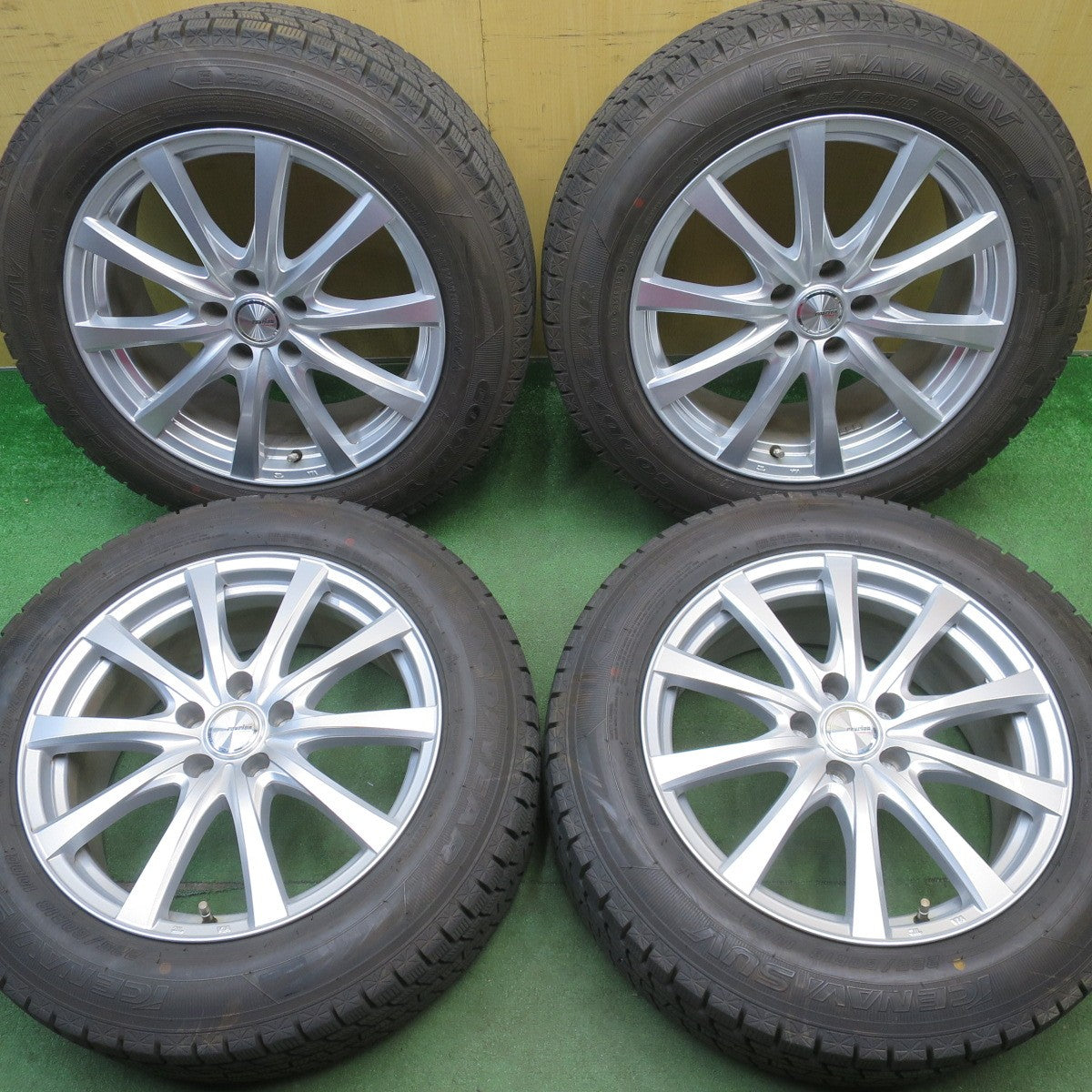 バリ溝！23年！キレイ！9.5分以上★スタッドレス 225/60R18 グッドイヤー アイスナビ SUV ravrion RS01 ラブリオン 18インチ PCD114.3/5H★6042203NJス