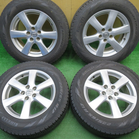 4本価格★トヨタ ヴァンガード 純正 225/65R17 スタッドレス ピレリ アイスアシンメトリコ プラス 17インチ PCD114.3/5H★5110803NJス