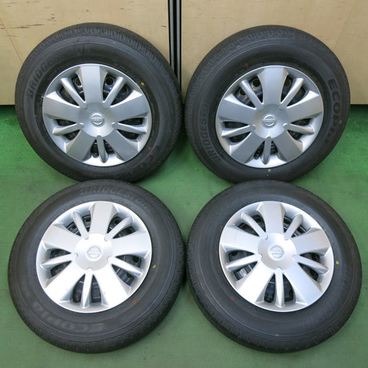 新車外し！24年★日産 NV200 バネット 純正 スチール 165/80R14 91/90N ブリヂストン エコピア R680 14インチ PCD114.3/4H★5071113SYノ