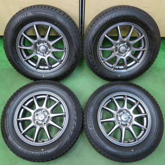 [送料無料] バリ溝！22年！キレイ！ほぼ10分★プリウス 等 195/65R15 スタッドレス ブリヂストン ブリザック VRX2 SPORT ABELIA スポルト アベリア 15インチ PCD100/5H★5013115イス