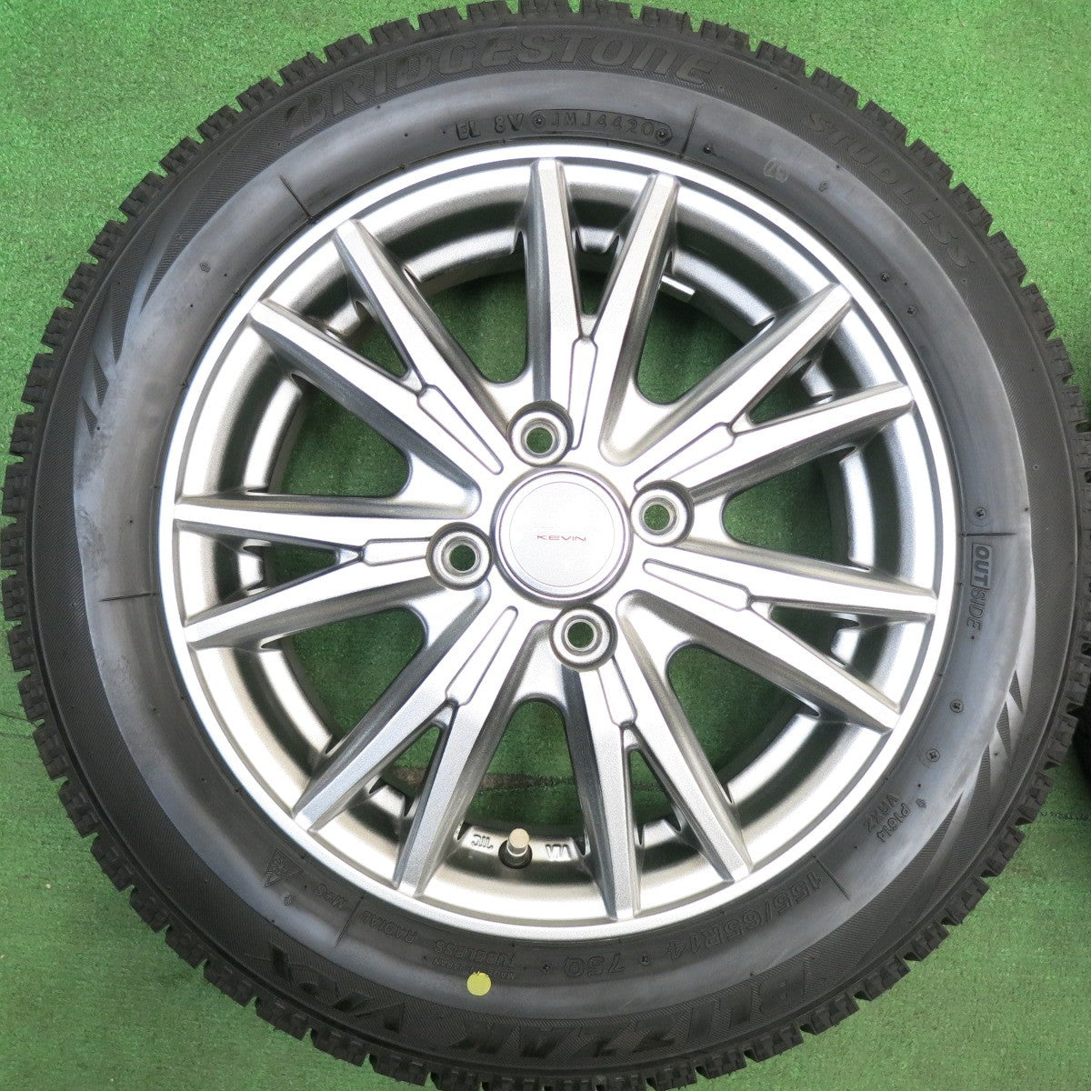 ほぼ未使用！キレイ★スタッドレス 155/65R14 ブリヂストン ブリザック VRX VELVA KEVIN ヴェルヴァ ケヴィン 14インチ PCD100/4H★6041210HAス