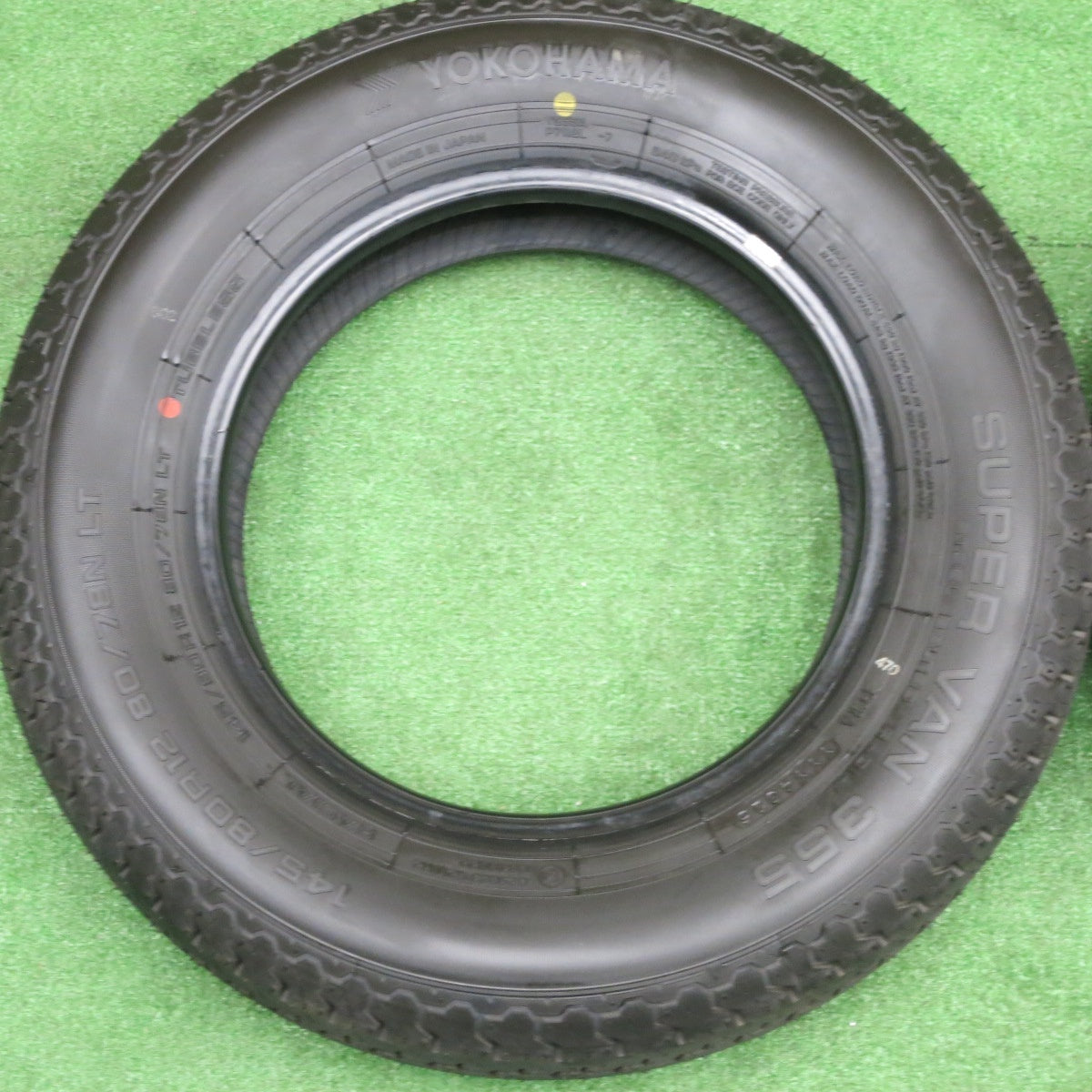 新車外し！25年★145/80R12 80/78N ヨコハマ SUPER VAN 355 タイヤ 12インチ キャリイ エブリイ 等★6020603NKノタ