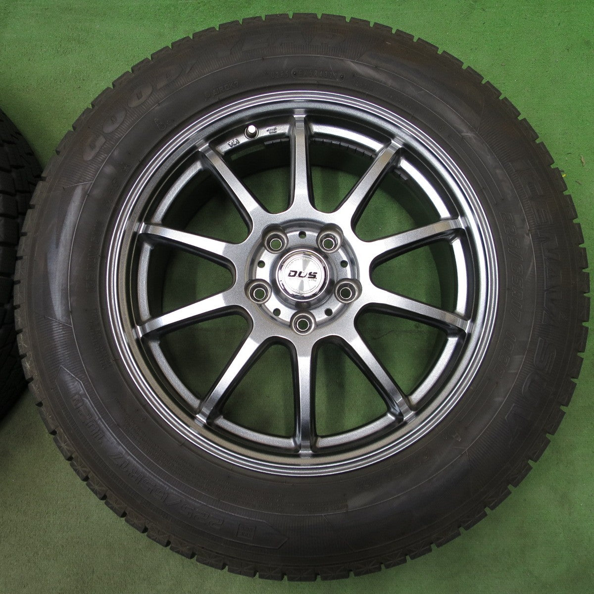 バリ溝！キレイ！9.5分◎スタッドレス 225/65R17 グッドイヤー アイスナビ SUV D.O.S. DOS 社外 アルミ 17インチ PCD114.3/5H◎6081208NGス