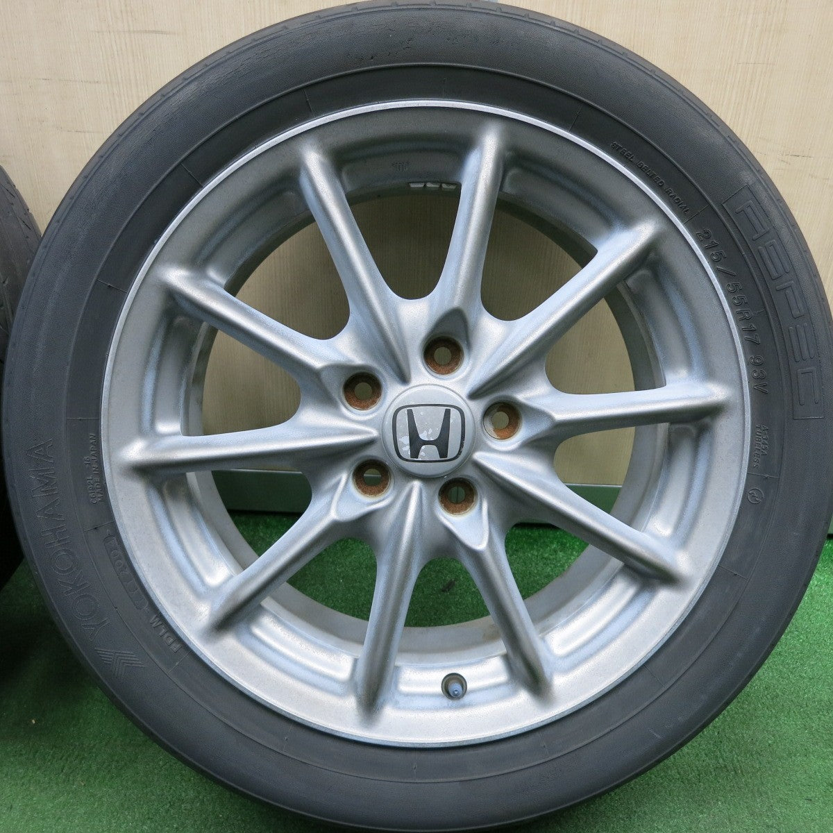 *送料無料* 4本価格★ホンダ RB オデッセイ アブソルート 純正 215/55R17 ヨコハマ ASPEC 17インチ PCD114.3/5H★4032410HAノ