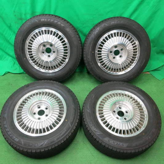 *送料無料* バリ溝！22年！ほぼ10分★トヨタ センチュリー 純正 225/60R16 スタッドレス ブリヂストン ブリザック VRX3 16インチ PCD114.3/5H★4043004ナス