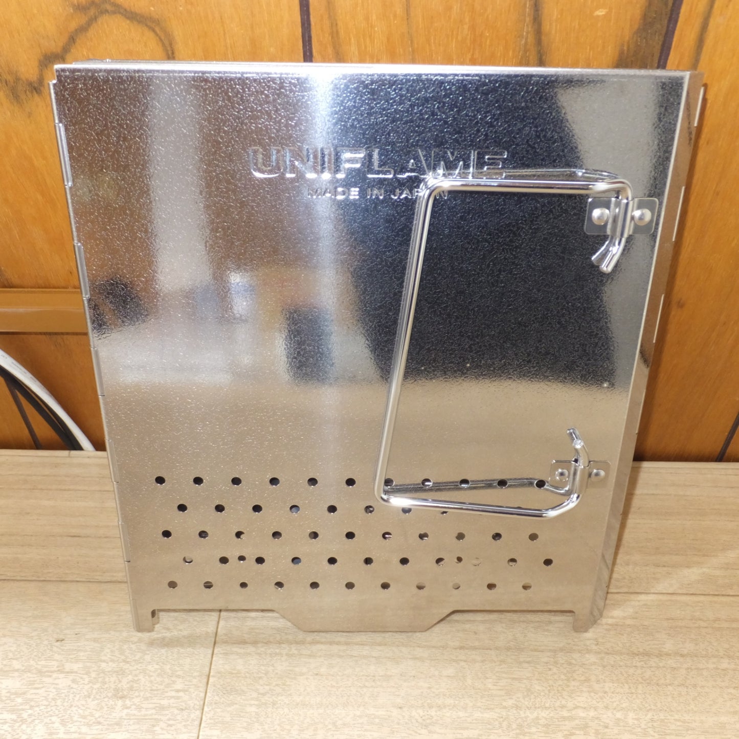 [送料無料] 未使用★新越ワークス ユニフレーム UNIFLAME チャコスタII ラージ　炭熾し 火熾し 着火 ステンレスボディ エンボス材★