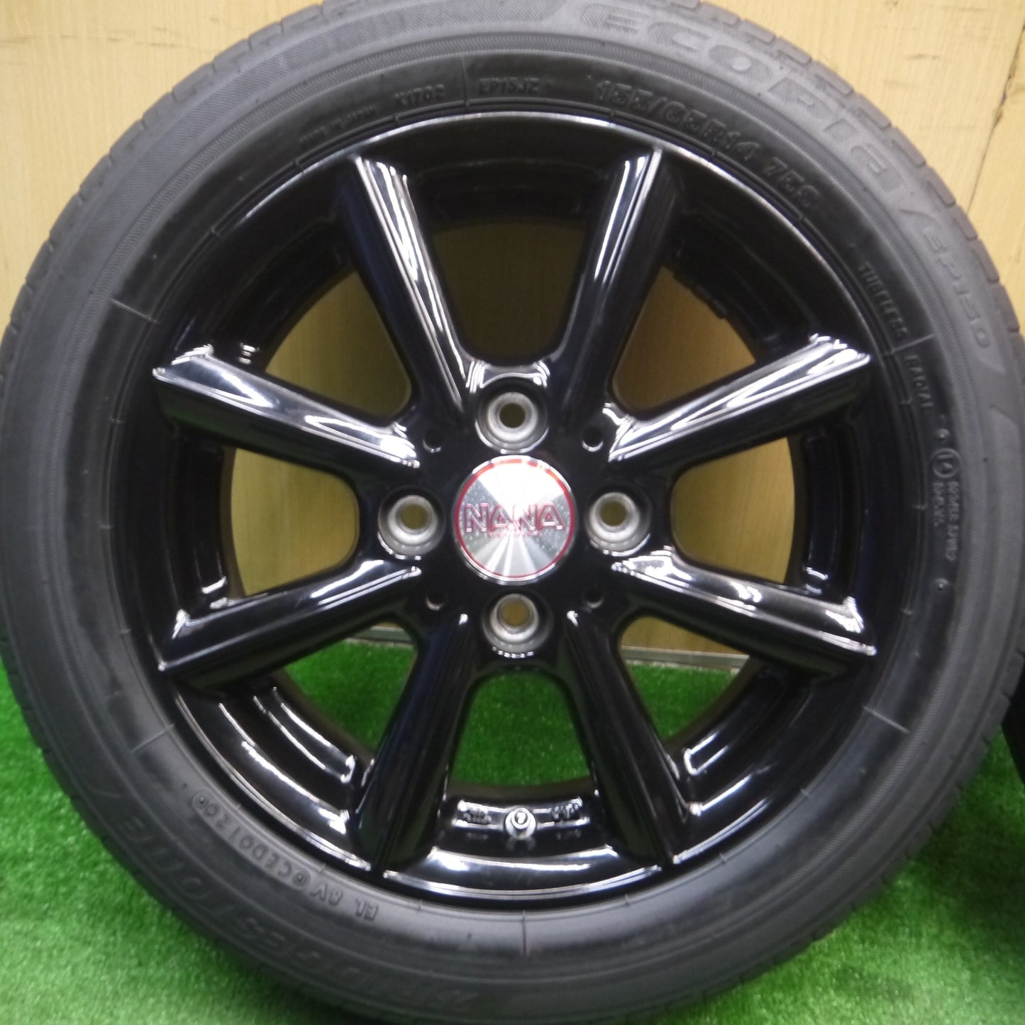 [送料無料] キレイ★Lehrmeister PREMIX NANA 155/65R14 ブリヂストン エコピア EP150 レアマイスター プレミックス ナナ 14インチ PCD100/4H★5022801Hノ