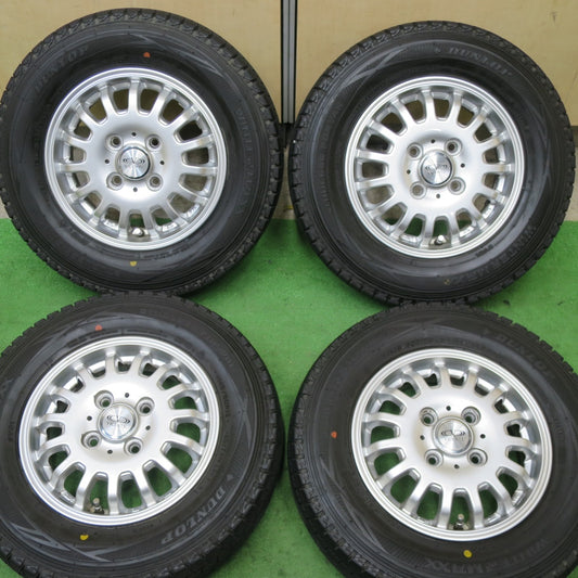 バリ溝！キレイ！9.5分★スタッドレス 145/80R12 80/78N ダンロップ ウインターマックス SV01 VICENTE ヴィセンテ 12インチ PCD100/4H★5062003TTス