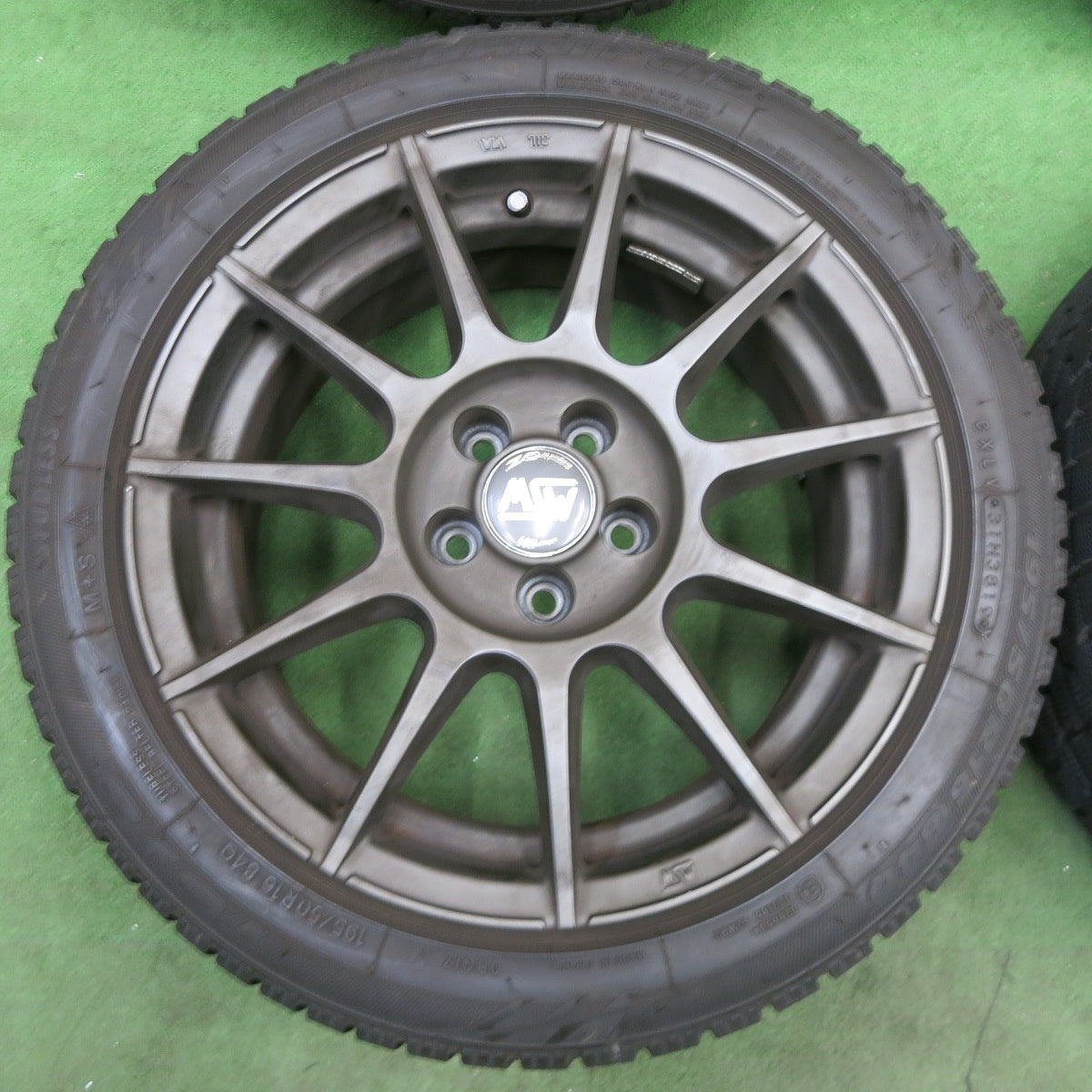 バリ溝！9.5分以上★アウディ 等 MSW 85 O・Z 195/50R16 スタッドレス トーヨー ガリット GIZ OZ 16インチ PCD100/5H★6011906ナス