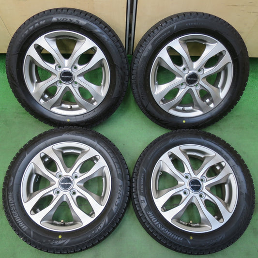 バリ溝！22年！キレイ！ほぼ10分★スタッドレス 155/65R14 ブリヂストン ブリザック VRX3 BALMINUM バルミナ 14インチ PCD100/4H★5042504イス