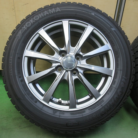 バリ溝！23年！キレイ！9分◎スタッドレス 185/65R15 ヨコハマ アイスガード iG52C GRASS グラス 15インチ PCD100/4H◎6100802イス