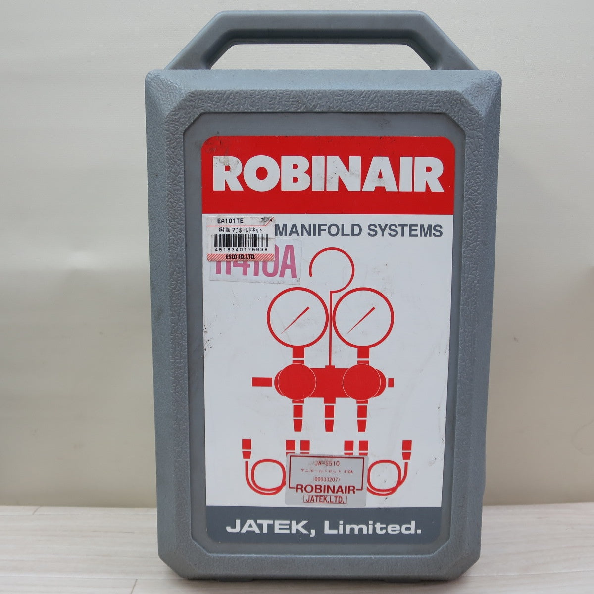 [送料無料] セット！キレイ☆ROBINAIR ゲージマニホールド セット JA-5510 R410A EA104TG-3 EA104A-1 等 ロビネア 現状品☆