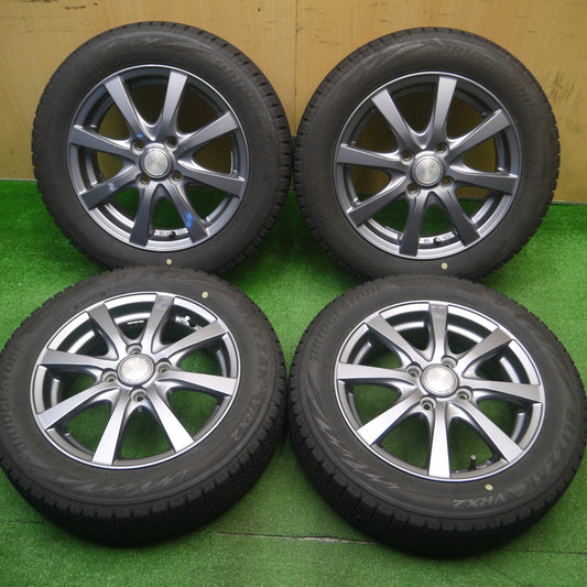 [送料無料] キレイ！22年★スタッドレス 155/65R14 ブリヂストン ブリザック VRX2 Zmeist VS-8 14インチ PCD100/4H★4111101Hス