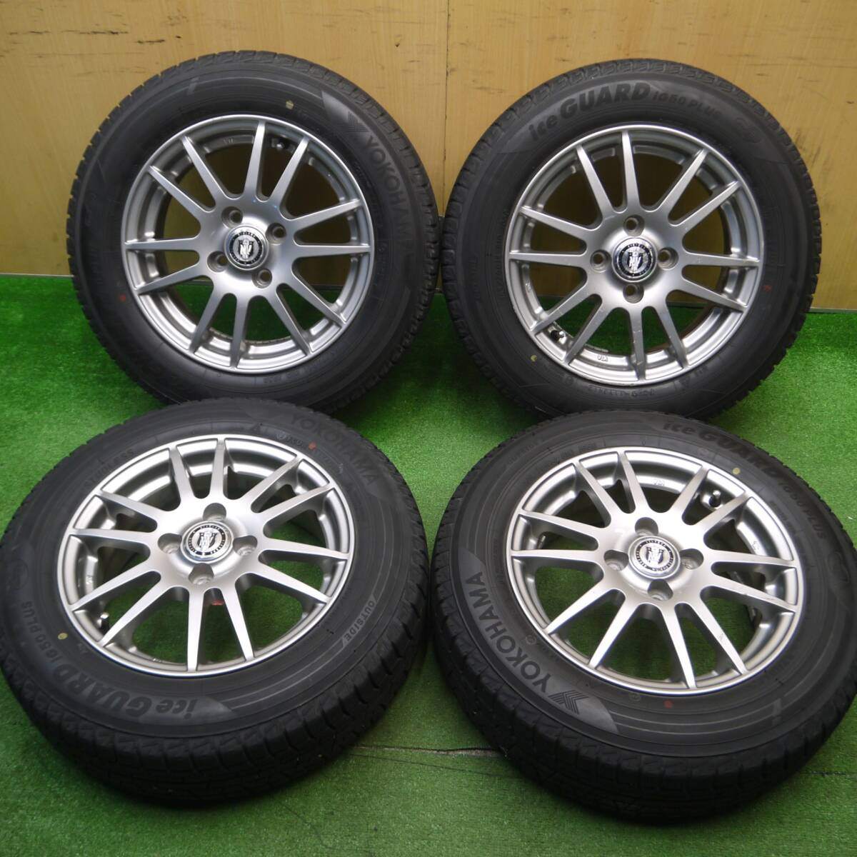 バリ溝！8.5分★スタッドレス 165/70R14 ヨコハマ アイスガード iG50 プラス NIRVANA NV ニルバーナ 14インチ PCD100/4H★4122406Hス