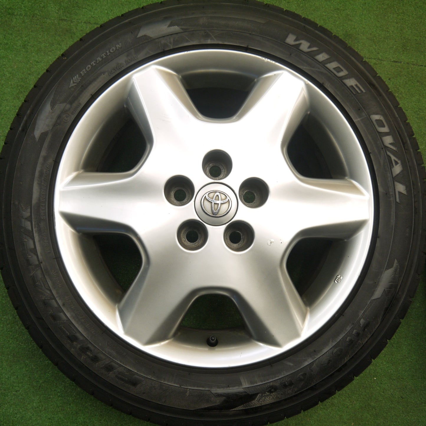 バリ溝！9.5分★トヨタ 30系 セルシオ 純正 225/55R17 ファイアストン ファイアホーク ワイドオーバル 17インチ PCD114.3/5H★5111208Hノ