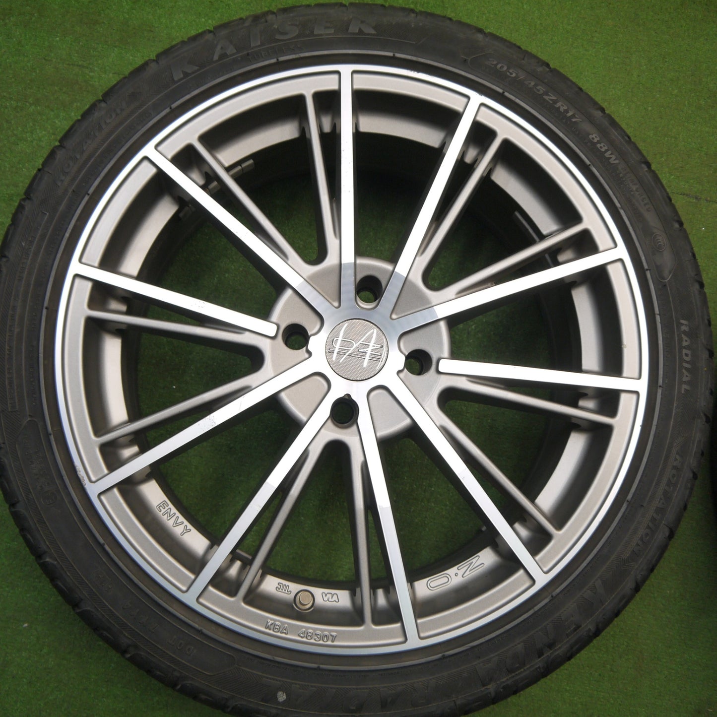 バリ溝！23年！9.5分★O・Z ENVY 205/45R17 ケンダ ラジアル カイザー OZ エンヴィ 17インチ PCD100/4H★6011304Hノ
