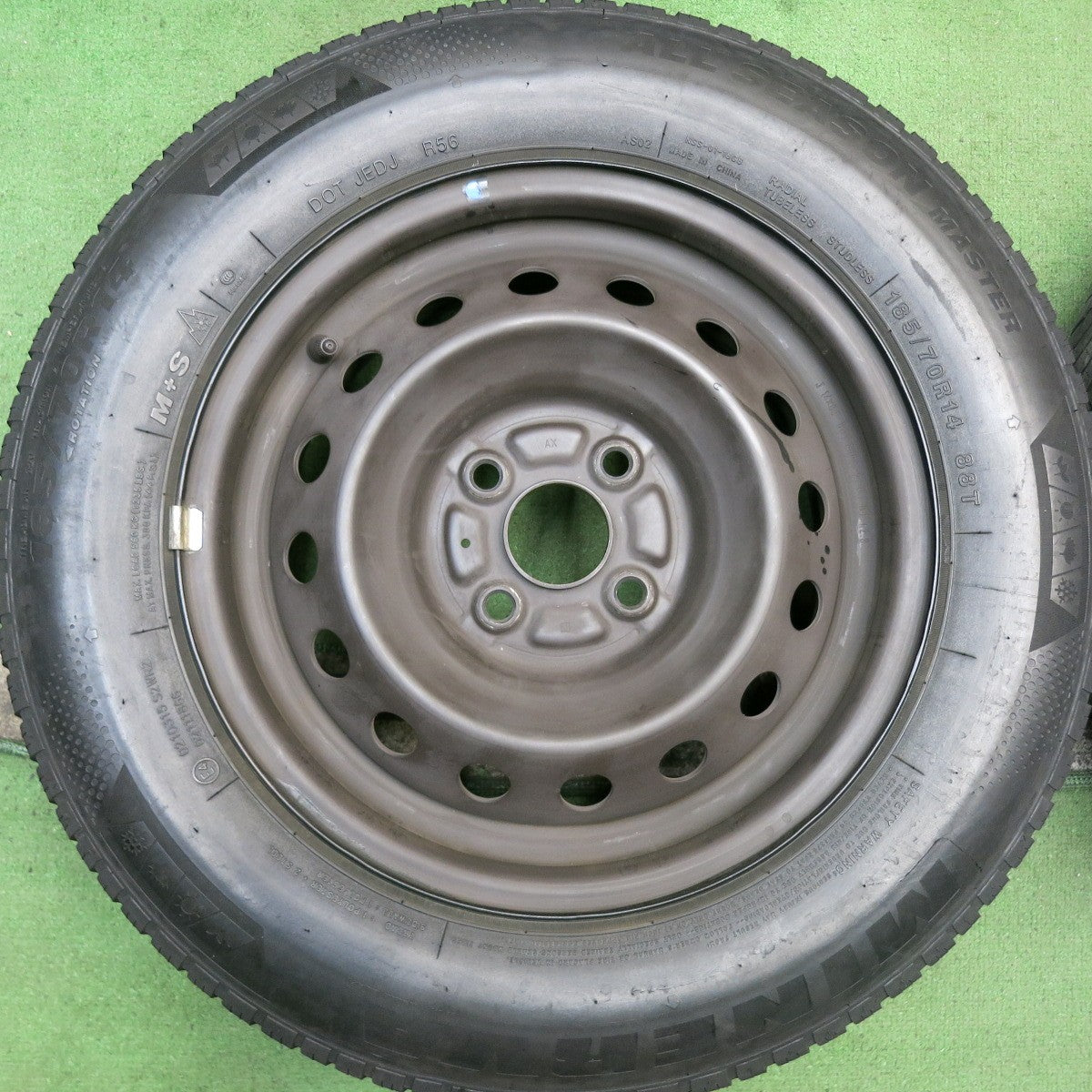 キレイ！22年★185/70R14 ミネルバ オールシーズン マスター スチール ホイール 14インチ PCD100/4H★5100405HAノ