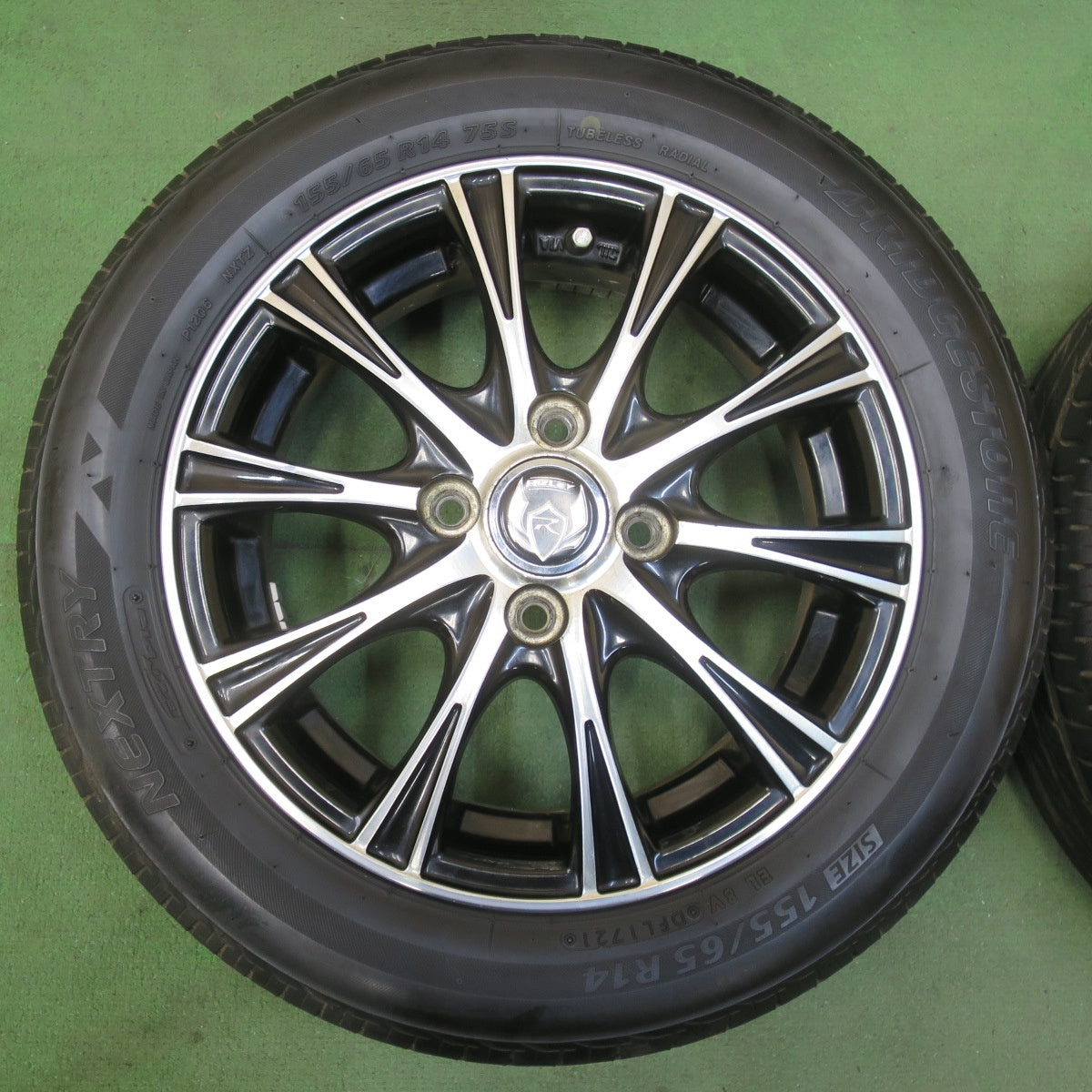バリ溝！21年！8.5分★155/65R14 ブリヂストン ネクストリー エコピア RiZLEY ライツレー 14インチ PCD100/4H★5102413イノ
