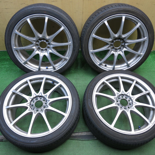 バリ溝！8.5分◎RAYS VOLK RACING CE28NF MONOBLOCK 鍛造 215/40R18 ヨコハマ BluEarth-A AE50 レイズ モノブロック 18インチ PCD100/5H◎6080403AKノ