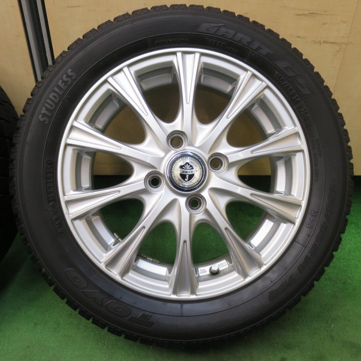 キレイ★スタッドレス 155/65R14 トーヨー ガリット G5 JOKER ジョーカー 14インチ PCD100/4H★5022410イス