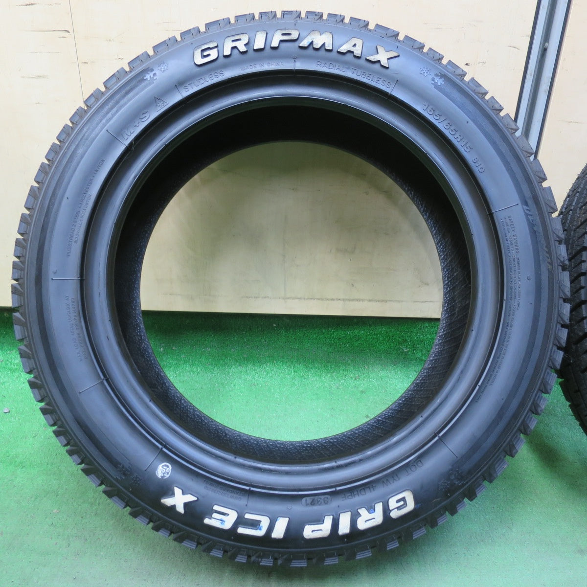 未使用！21年★スタッドレス 165/65R15 グリップマックス GRIP ICE X ホワイトレター タイヤ 15インチ タフト ソリオ デリカD:2 等★5102511イスタ
