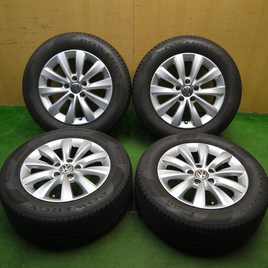 バリ溝！23年！キレイ！9分★ワーゲン ビートル 純正 215/60R16 ピレリ POWERGY パワジー 16インチ PCD112/5H★5042209Hノ