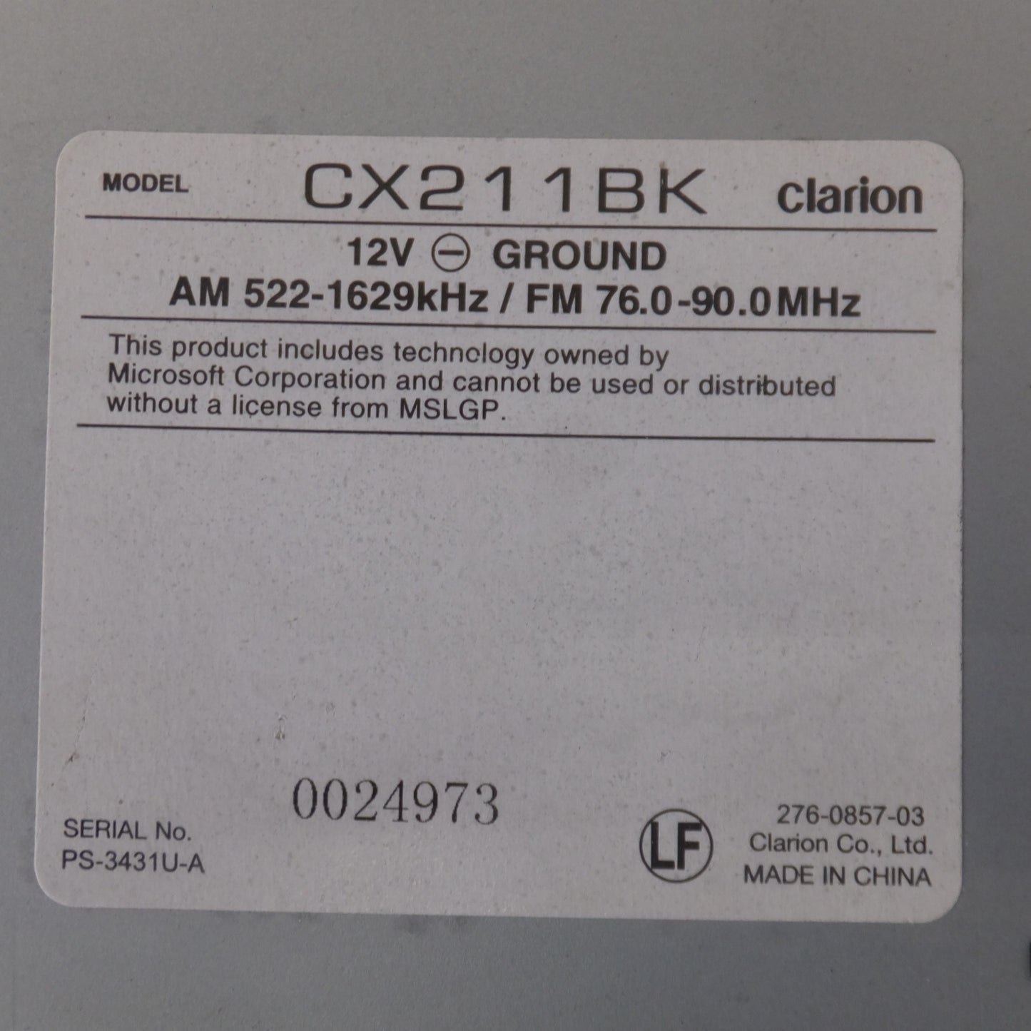 [送料無料] ★クラリオン clarion 2DIN CD USB MP3 WMA レシーバー CX211BK[34]★